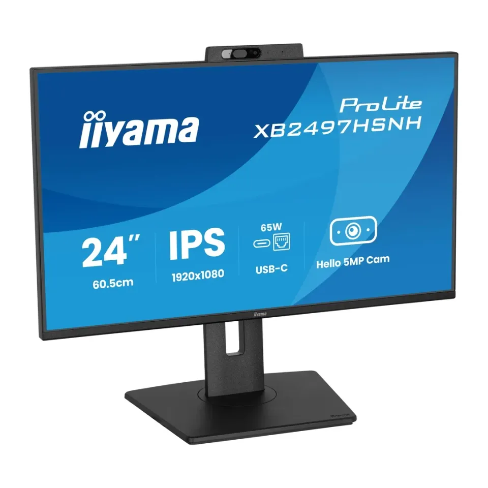 24" iiyama XB2497HSNH-B1:IPS,FHD,USB-C dock,cam