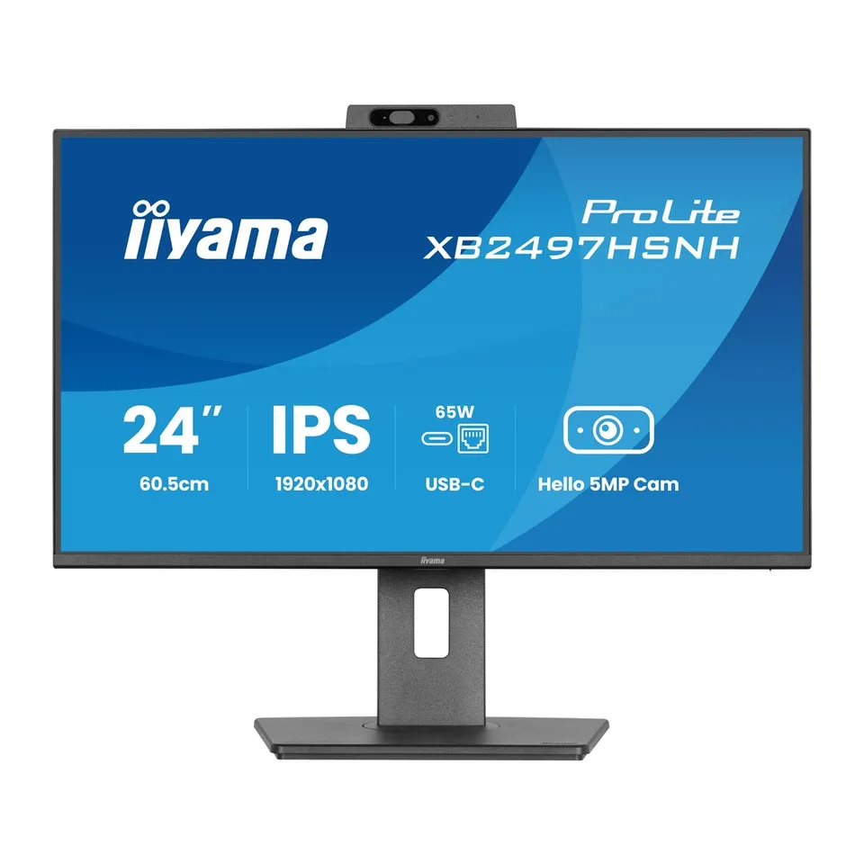 24" iiyama XB2497HSNH-B1:IPS,FHD,USB-C dock,cam