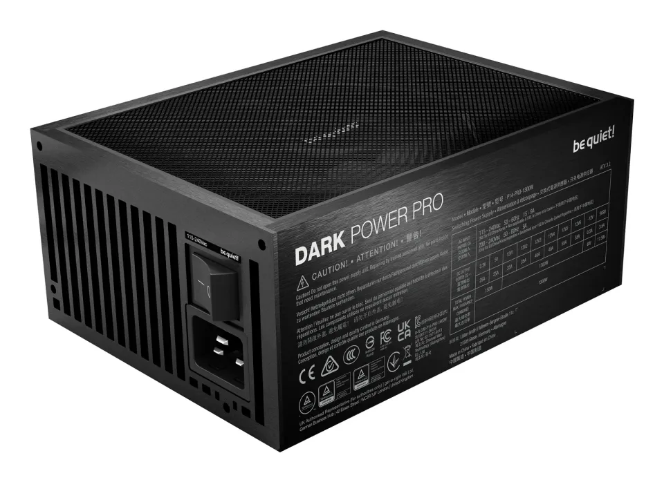 Be quiet! / zdroj DARK POWER PRO 14 IO 1300W / ATX3.1 / activePFC / 135mm fan / IO ekosystém / 80+ Titanium / modulární