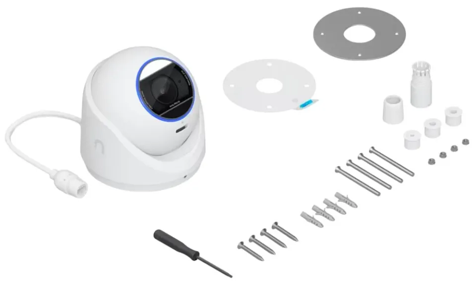 Ubiquiti UniFi G6 Edge Turret - kamera, 8Mpx rozlišení, IR LED, AI detekce, IP66, IK04, 2.36x zoom, MicroSD, PoE+, bílá