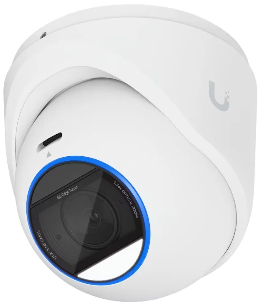 Ubiquiti UniFi G6 Edge Turret - kamera, 8Mpx rozlišení, IR LED, AI detekce, IP66, IK04, 2.36x zoom, MicroSD, PoE+, bílá