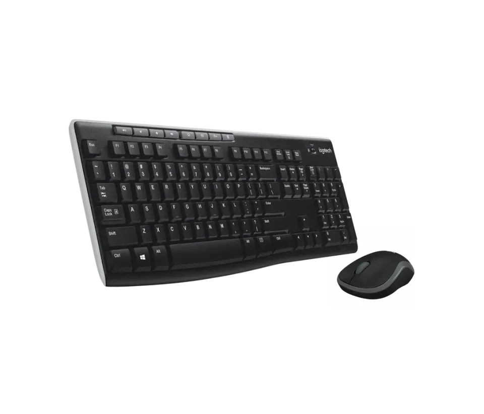 LOGITECH bezdrátový set Wireless Desktop MK270, klávesnice + myš, CZ , USB, černá