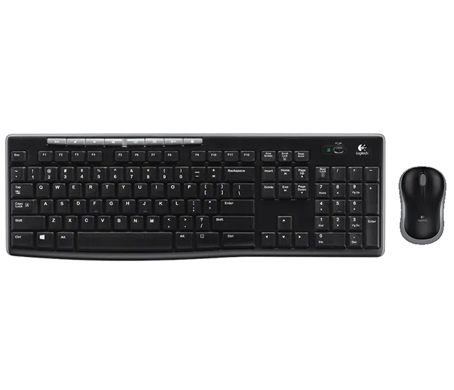 LOGITECH bezdrátový set Wireless Desktop MK270, klávesnice + myš, CZ , USB, černá