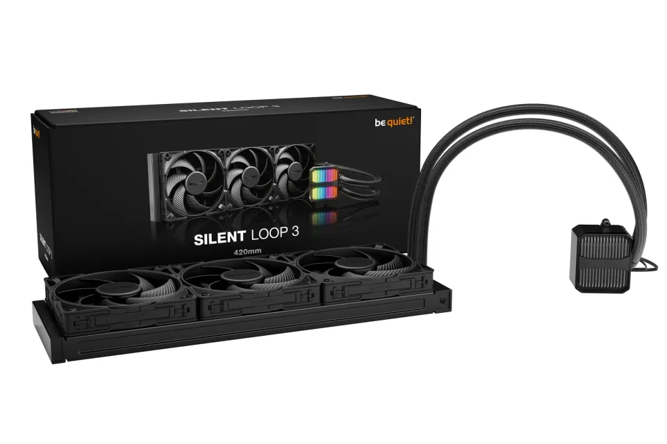 Be quiet! vodní chladič CPU Silent Loop 3 ARGB 420mm / 3x140mm PWM fan / Intel i AMD / černý