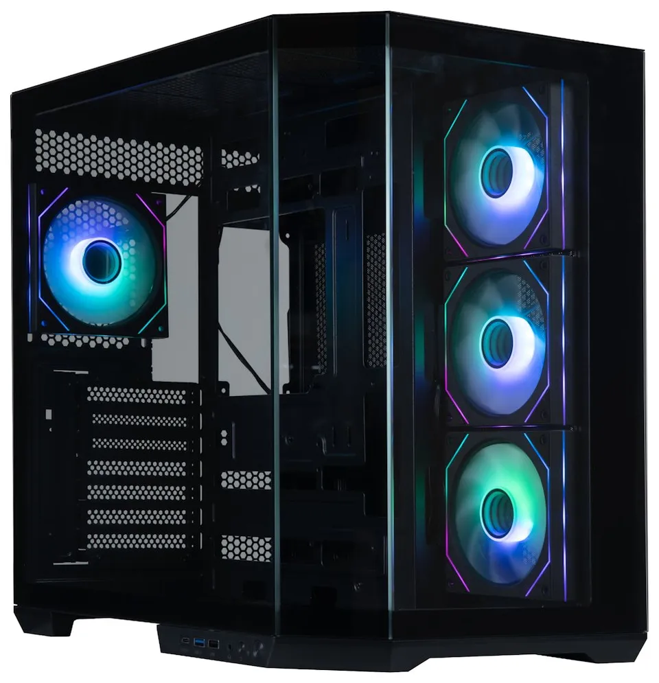 BitFenix skříň T10 Negro / ATX / 4x 120mm ARGB fan + controller / USB 3.0 / USB-C / panoramatická / černá