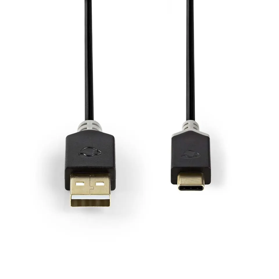 Nedis CCBW60600AT10 - USB 2.0 kabel | Typ-C Zástrčka - A Zástrčka | 1 m | Antrac