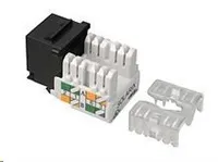 Solarix Zařezávací keystone CAT5E UTP RJ45 černý svorkovnice 90° SXKJ-5E-UTP-BK-90