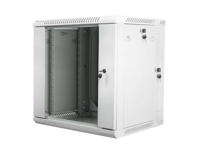 LANBERG RACKOVÁ SKŘÍŇ 19" DVOUDÍLNÁ NÁSTĚNNÁ 12U/600X600 (FLAT PACK) ŠEDÁ