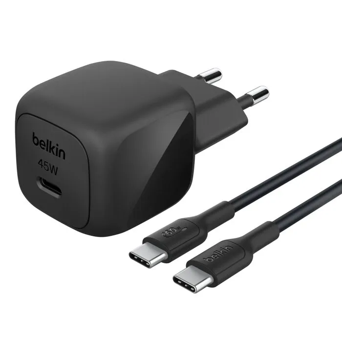 Belkin BOOST CHARGE 45W USB-C Power Delivery PPS nástěnná nabíječka + 1m USB-C n (WCA013kq1MBK-B6)