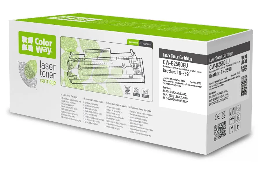 COLORWAY kompatibilní toner pro BROTHER TN-2590/ Černý/ 1 200 stran