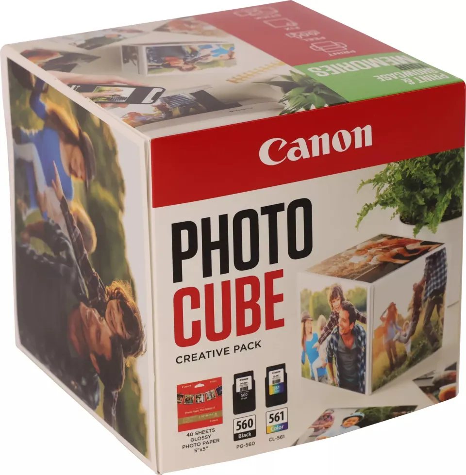 Canon CARTRIDGE PG-560/CL-561 PHOTO CUBE Creative Pack White Green - 5x5 fotopap