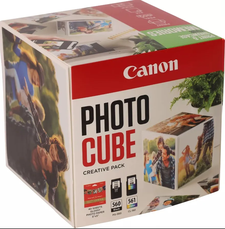 Canon CARTRIDGE PG-560/CL-561 PHOTO CUBE Creative Pack White Green - 5x5 fotopap