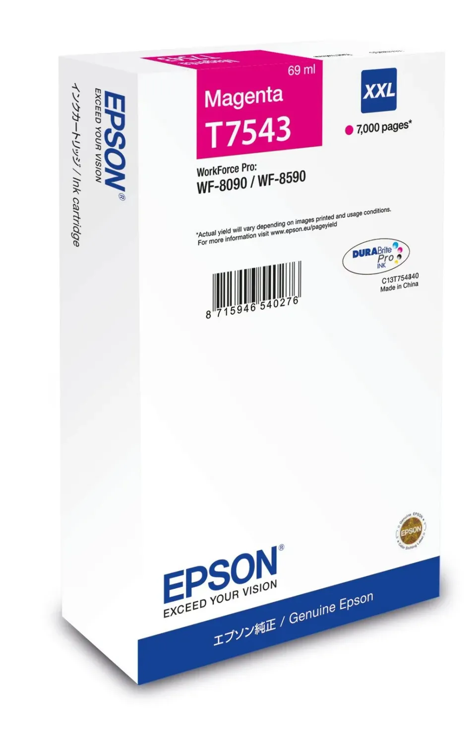 EPSON Ink bar WF-8090 / WF-8590 Ink Cartridge XXL Magenta - 7000str. (69 ml)