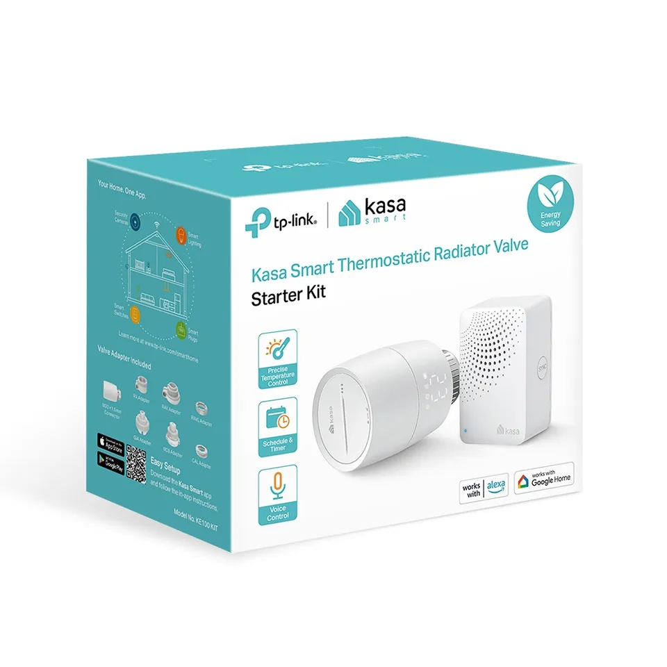 TP- Link Sada KE100 Kasa Inteligentní termostatický radiátor ventil Startovací s