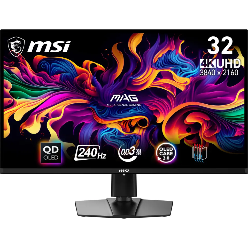 MSI MAG 321UPX QD-OLED gaming monitor 31,5" QD-OLED/UHD/240Hz/0,03ms/2xHDMI/DP/U