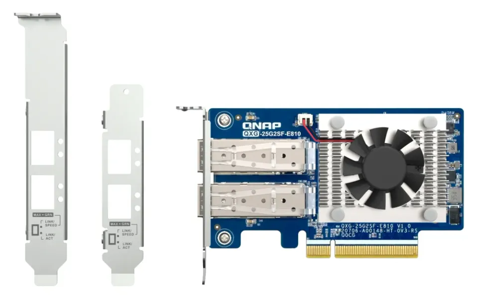 QNAP QXG-25G2SF-E810 - 2x 25GbE SFP28,PCIe Gen3 x8
