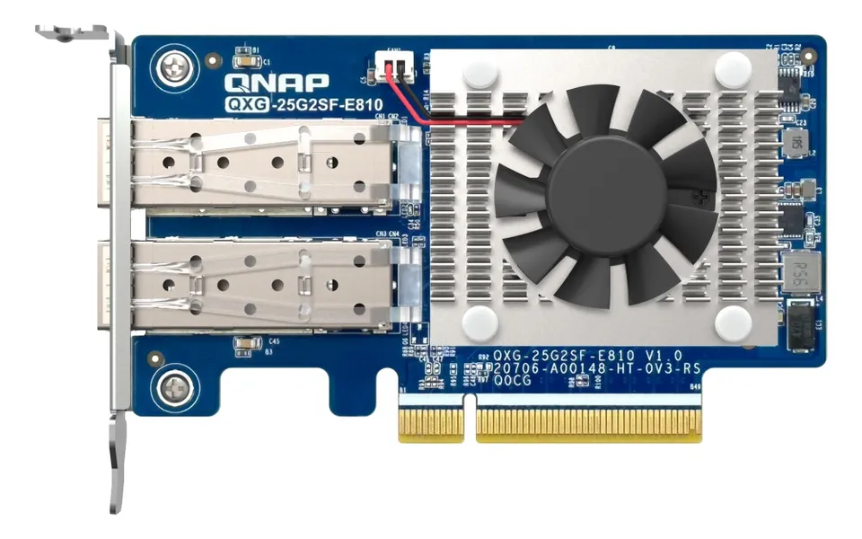 QNAP QXG-25G2SF-E810 - 2x 25GbE SFP28,PCIe Gen3 x8