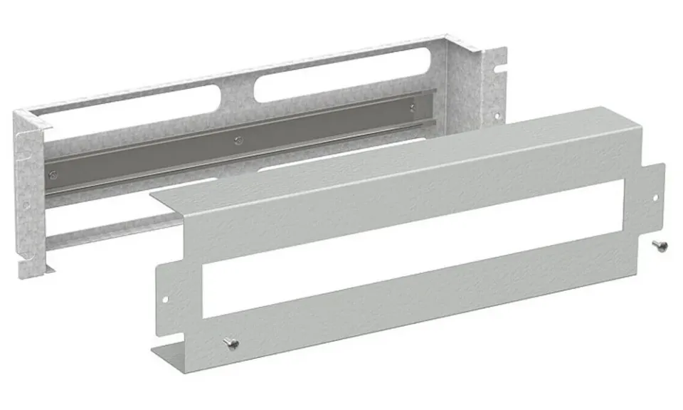 SOLARIX Instalační panel 3U s DIN lištou do 19" rozvaděče, RAL 7035, RAIL-3U-DIN
