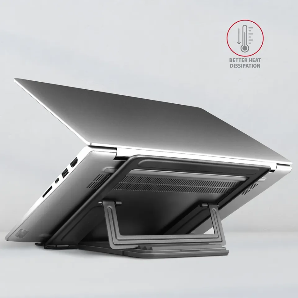 AXAGON STND-L, hliníkový stojan pro notebooky velikosti 10" - 16", čtyři nastavi