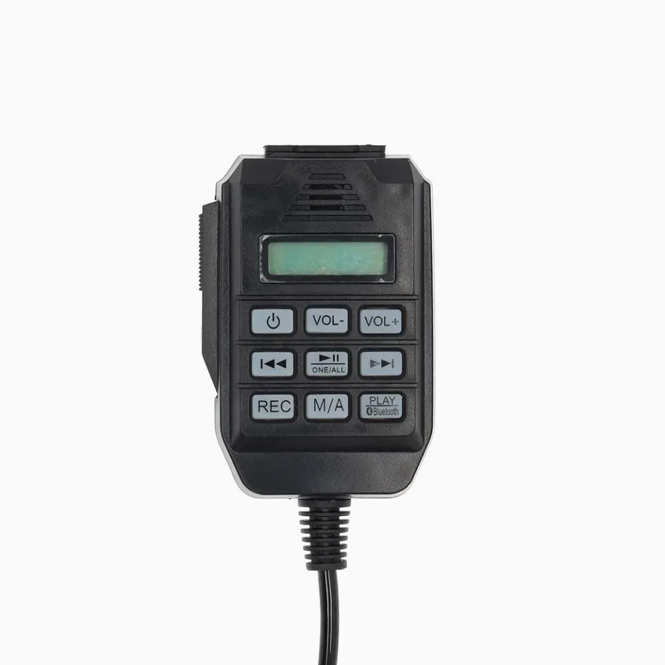 NEDIS megafon/ BT/ rozsah 1500m/ hlasitost 120dB/ odnímatelný mikrofon/ vestavěná siréna/ ramenní popruh/ černo-bílý