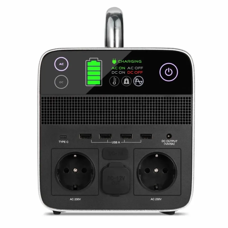 Evolveo PowerCharge 500, nabíjecí stanice, 20 Ah, 512 Wh, 2× 230 V zásuvka, 1× 1