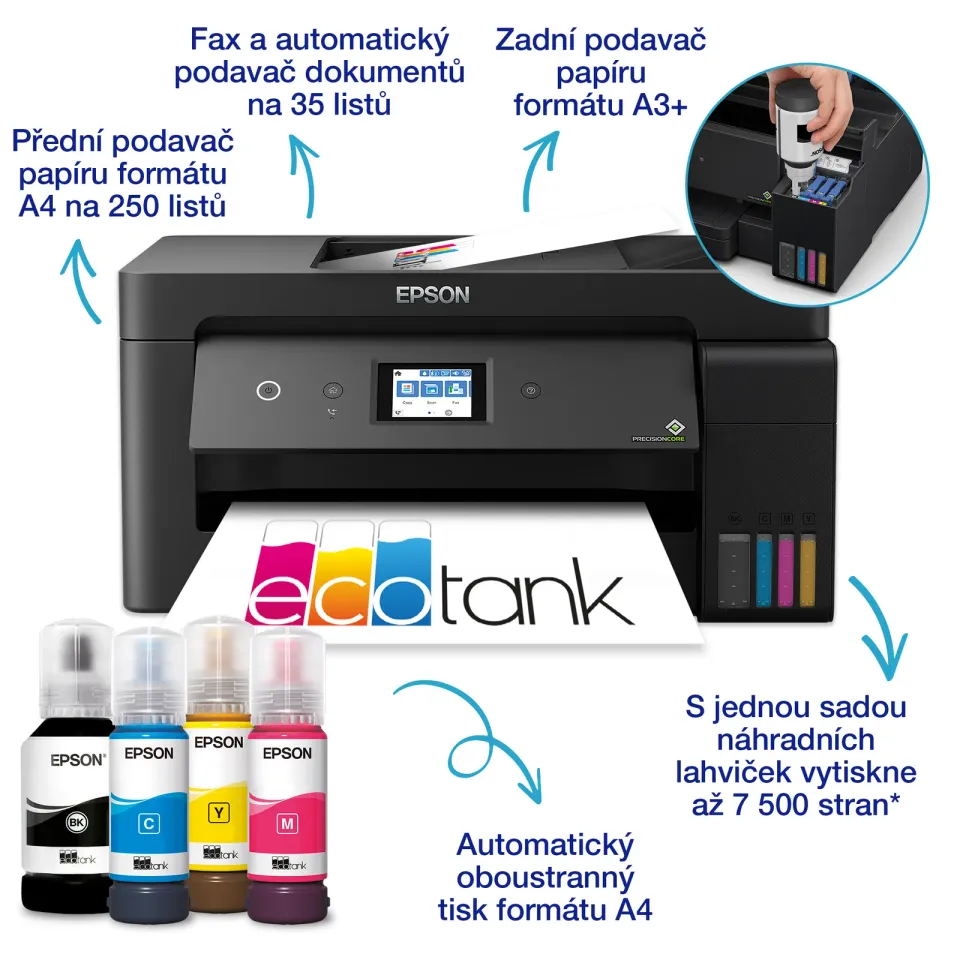 EPSON L14150 - A3+/38-24ppm/4ink/ADF/Fax/Wi-Fi//LAN/Duplex/CISS