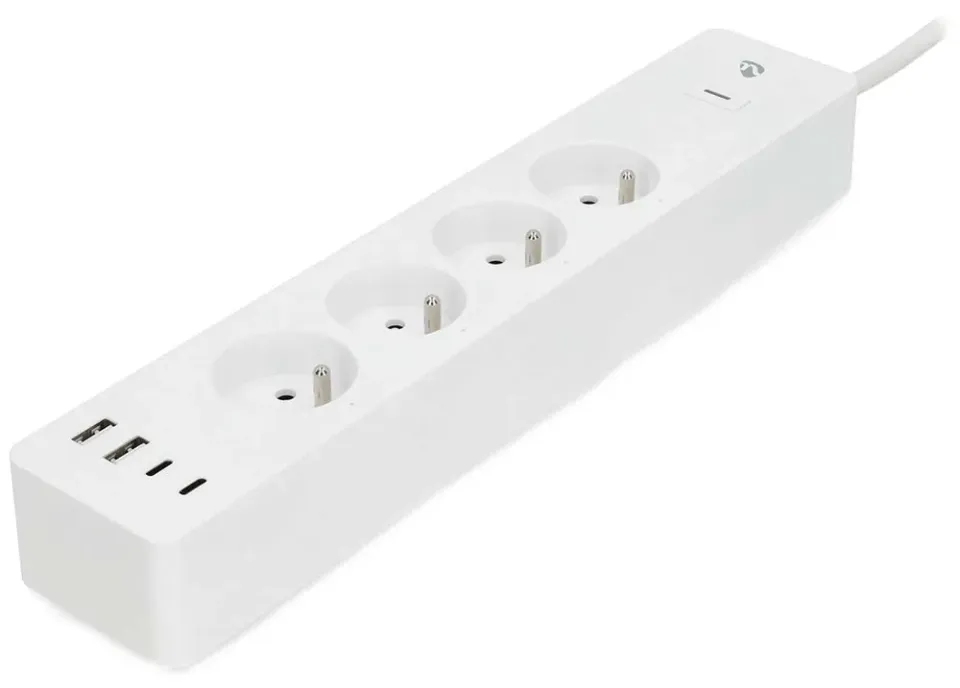 Nedis WIFIP313EWT - SmartLife Prodlužovací Přívod| Wi-Fi | 4x Zásuvka typu F (CE