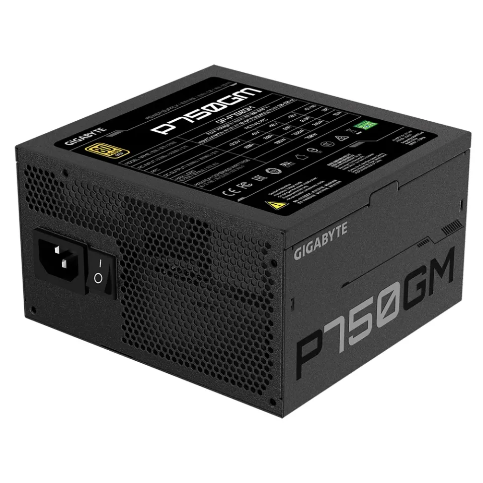 GIGABYTE zdroj P750GM, 750W, 80plus gold, modular, 120 mm fan