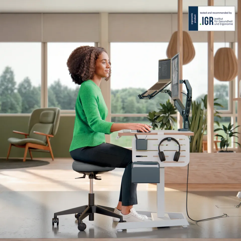 Leitz ergonomická balanční židle pro sezení s kolečky Ergo