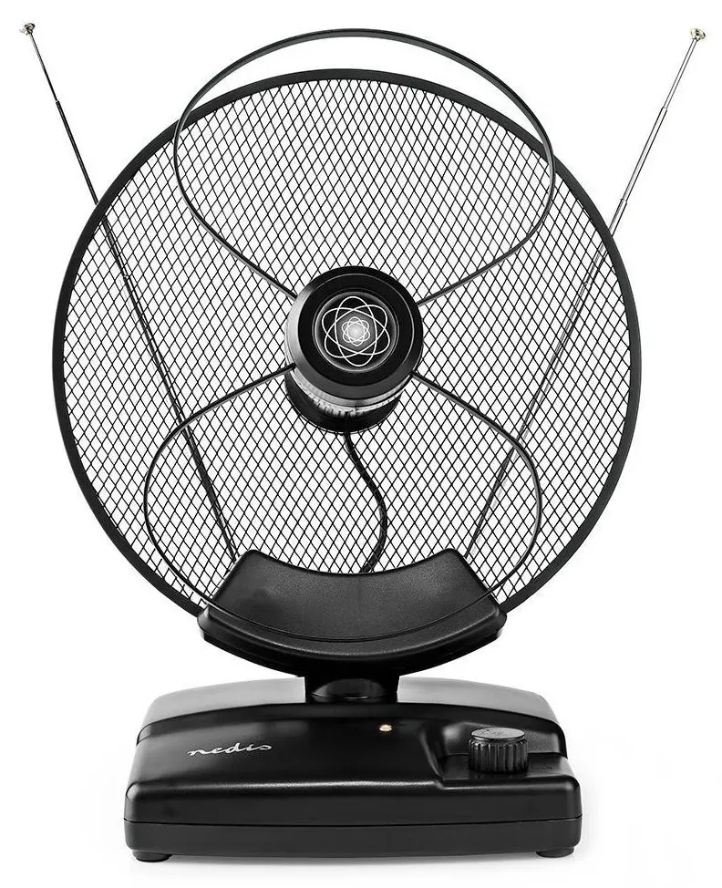 Nedis ANIR2503BK700 - Pokojová HDTV Anténa | 0–25 km | Zesílení 30–36 dB | FM/VH