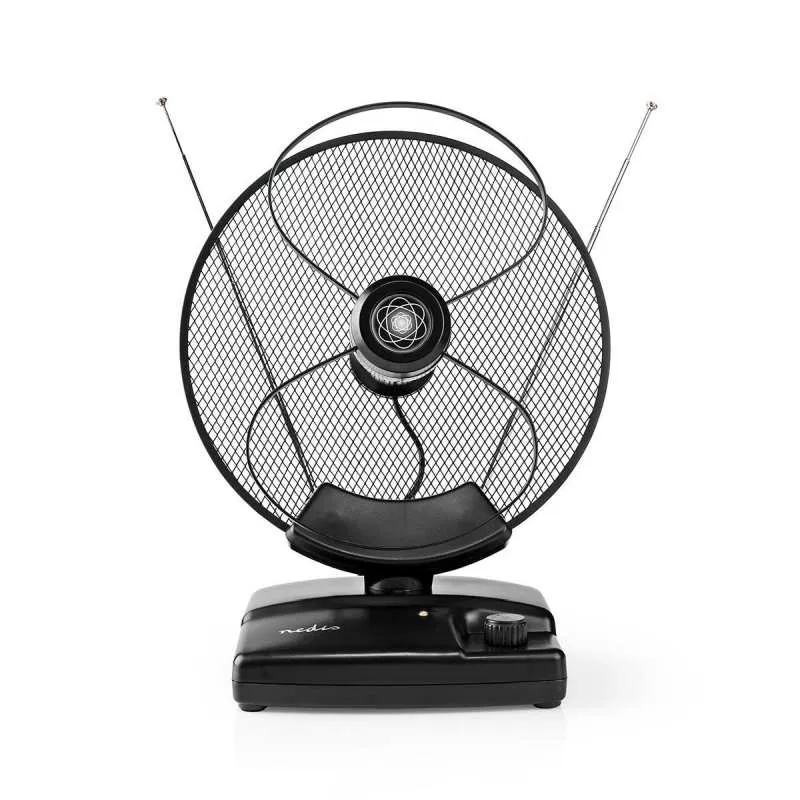 Nedis ANIR2503BK700 - Pokojová HDTV Anténa | 0–25 km | Zesílení 30–36 dB | FM/VH