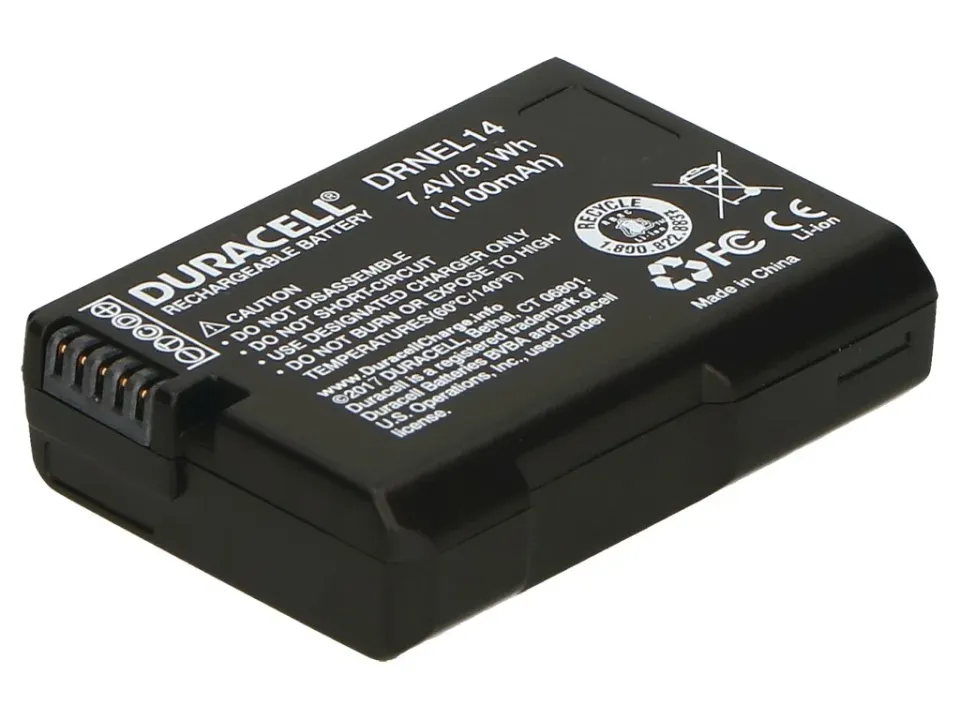 DURACELL Baterie - DRNEL14 pro Nikon EN-EL14, černá, 950 mAh, 7.4 V