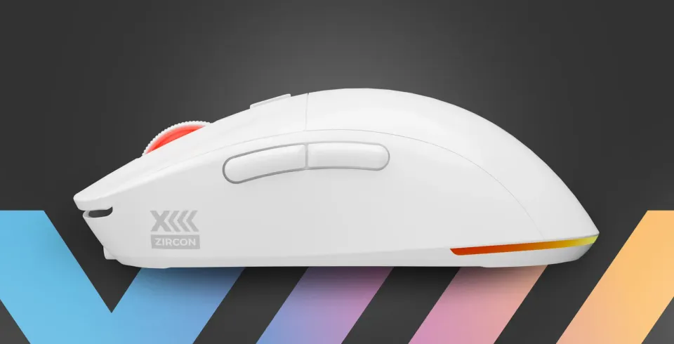 Genesis herní bezdrátová myš ZIRCON XIII/Herní/Optická/26 000 DPI/Bezdrátové USB/Bílá