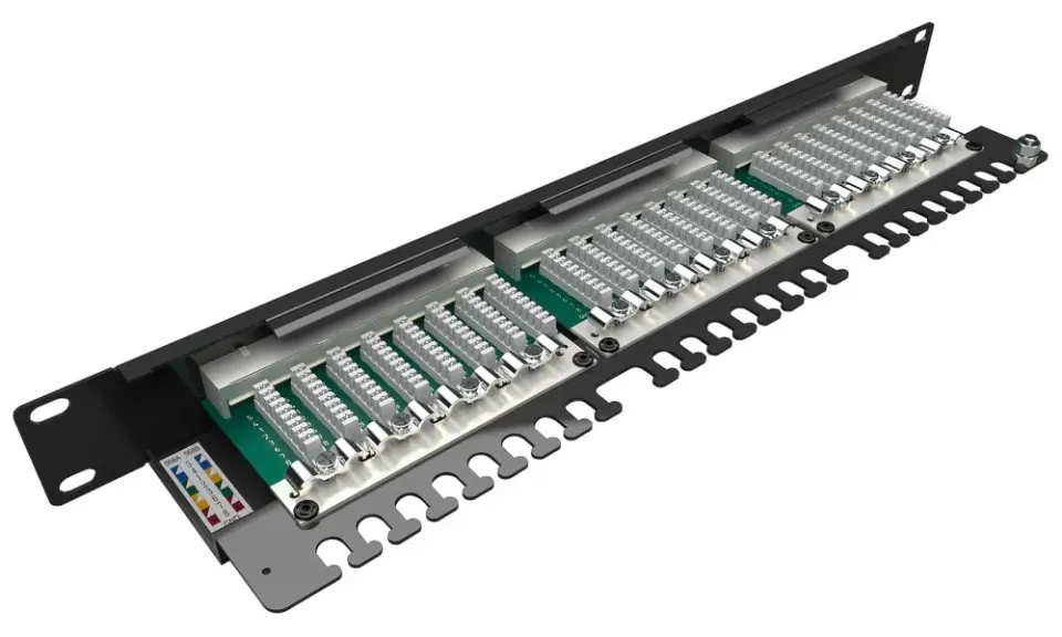 Solarix Patch panel Solarix 24 x RJ45 CAT5E STP 1U SX24-5E-STP-BK-N