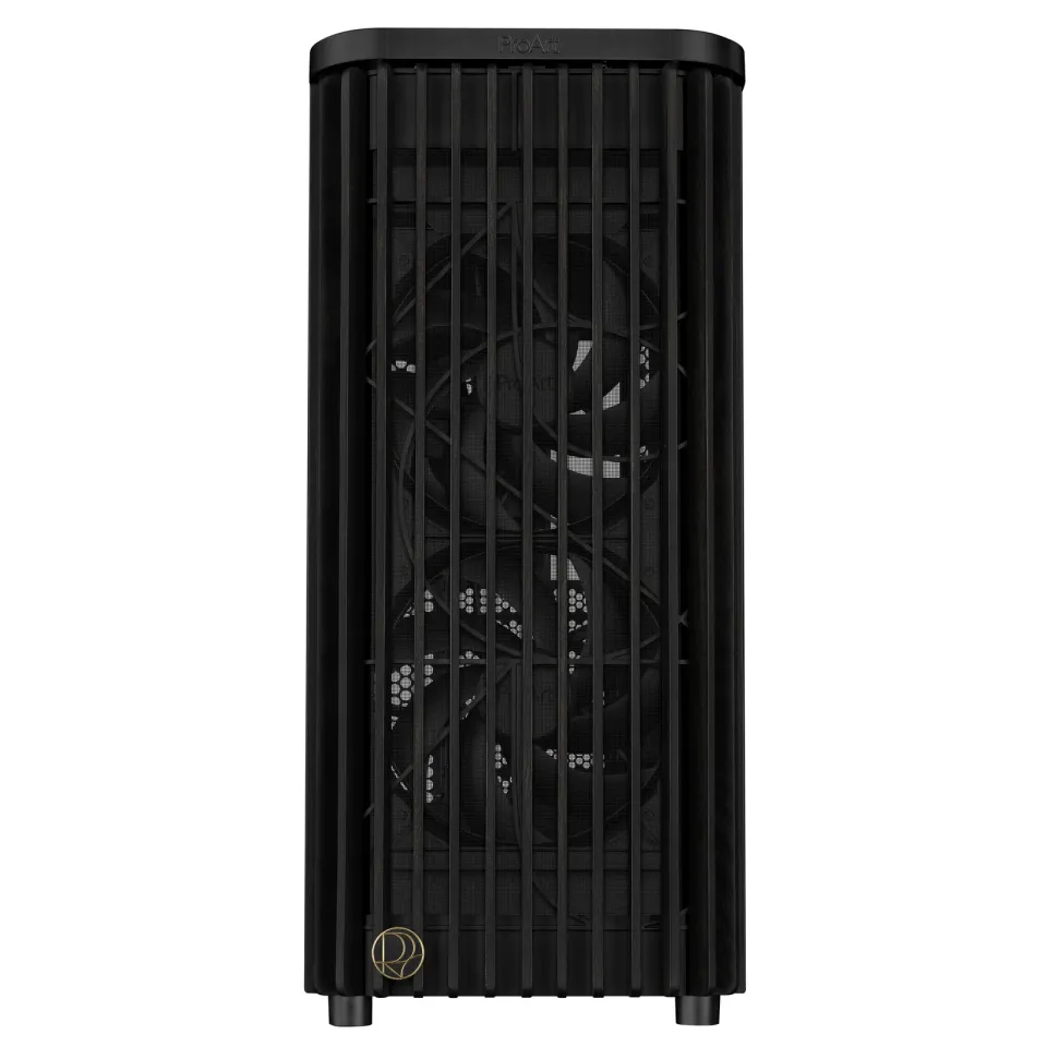 ASUS case PROART PA401 WOOD TG, Mid Tower, ATX, 1xUSB-C Gen2x2, 2xUSB 3.0, 2x 160mm Fan, 1x 120mm Fan, černá