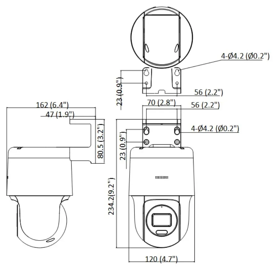 HiLook Powered by HIKVISION/ PTZ-N2C400M-DE(F0)(O-STD)/ PTZ/ 4Mpix/ Darkfighter/ Smart Hybrid Light/ IR 30m/ ...