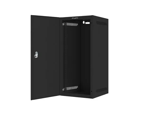 LANBERG RACKOVÁ SKŘÍŇ 10" NÁSTĚNNÁ 12U/280X310 PRO VLASTNÍ MONTÁŽ S KOVOVÝMI DVEŘMI ČERNÁ-FLAT PACK