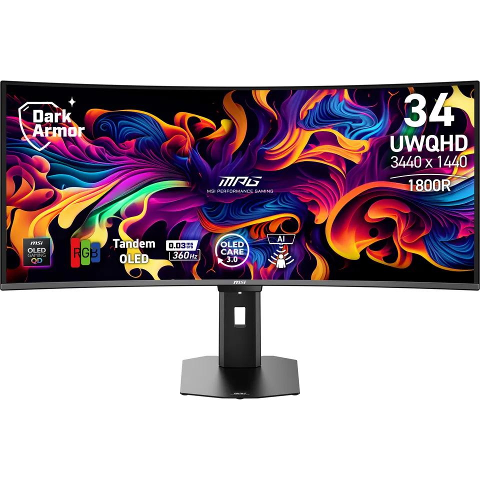 MSI Gaming monitor MPG 341CQR QD-OLED X36, 34" QD-OLED zakřivený/3440x1440(UWQHD