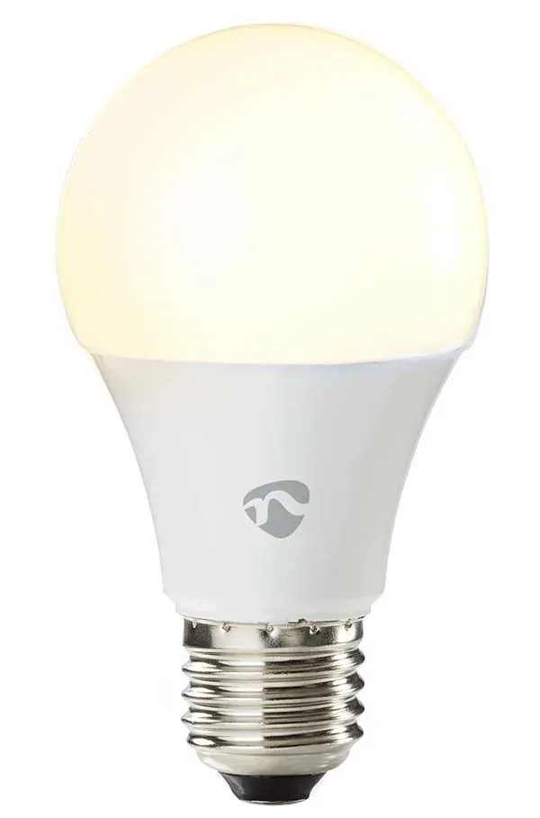 NEDIS chytrá LED žárovka/ Zigbee 3.0/ E27/ A60/ 9W/ 230V/ 470lm/ teplá až studená bíla/ 2700–6500K/ RGB/ stmívatelná
