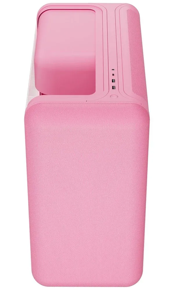HYTE skříň X50 Strawberry Milk / prosklená zaoblená bočnice / bez zdroje / 1x USB-C / 2x USB-A