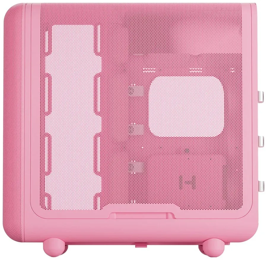 HYTE skříň X50 Strawberry Milk / prosklená zaoblená bočnice / bez zdroje / 1x USB-C / 2x USB-A