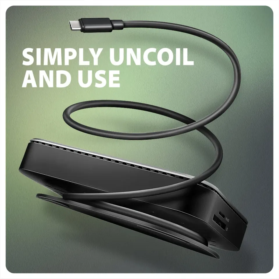 AXAGON HMC-UFO, USB 10Gbps hub, 2x USB-A, USB-C, HDMI 4k/60, RJ-45, M.2 slot, SD