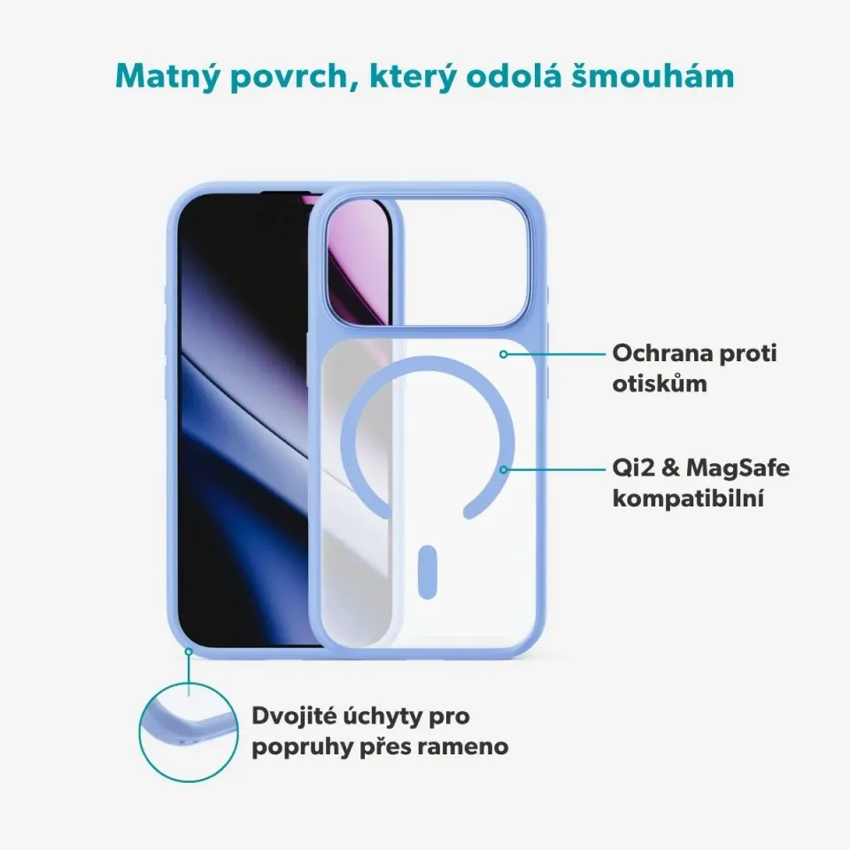 Epico HeroMatte Mag+ Case iPhone 17 Pro/18 Pro modrá