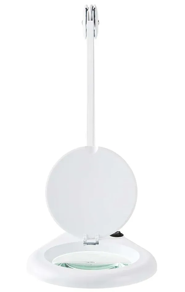 NEDIS zvětšovací stolní LED lampa/ čočka 3 dioptrie/ spotřeba 9 W/ teplota 6500 K/ světelný tok 720 lm/ bílá