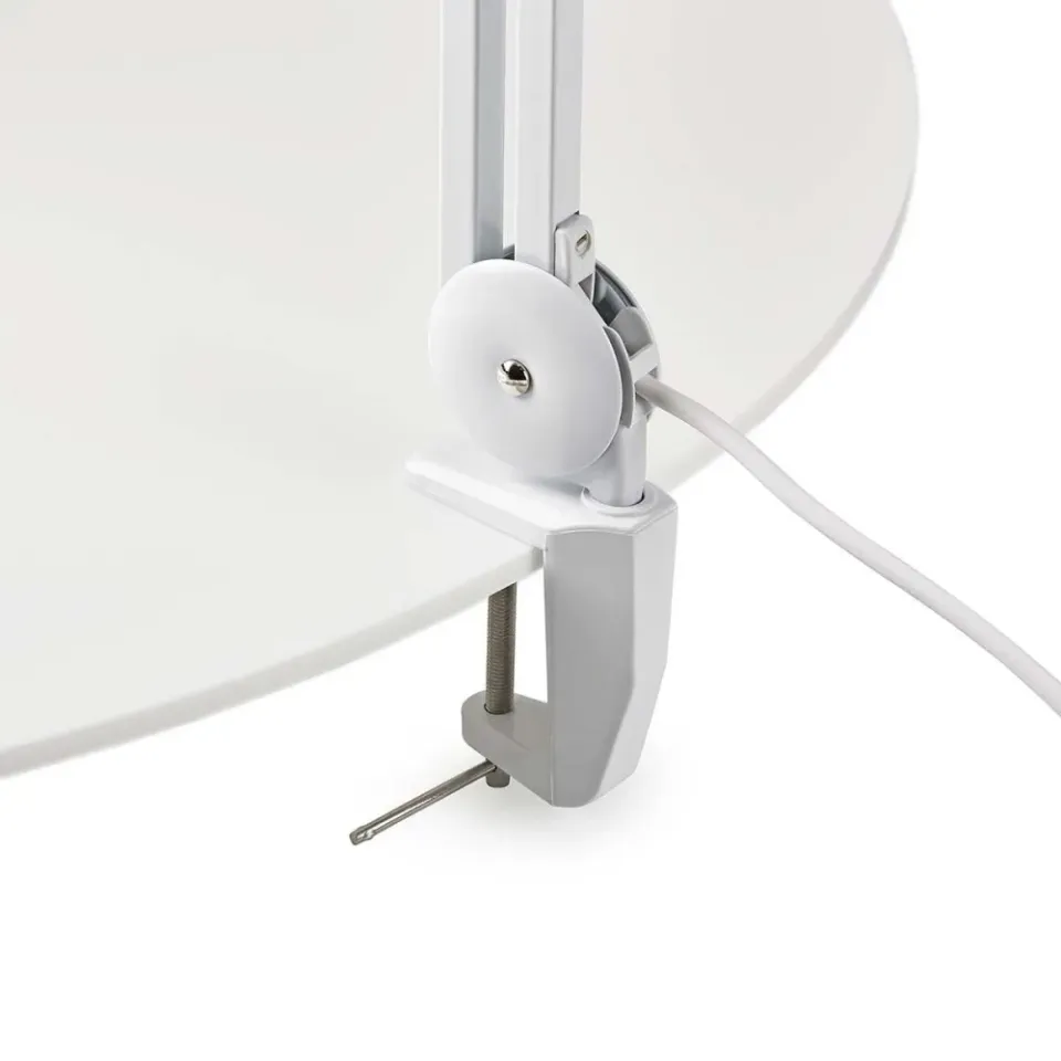 NEDIS zvětšovací stolní LED lampa/ čočka 3 dioptrie/ spotřeba 9 W/ teplota 6500 K/ světelný tok 720 lm/ bílá