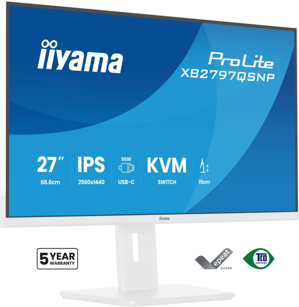 iiyama ProLite/XB2797QSNP-W1/27"/IPS/QHD/75Hz/1ms/Bílá/5R