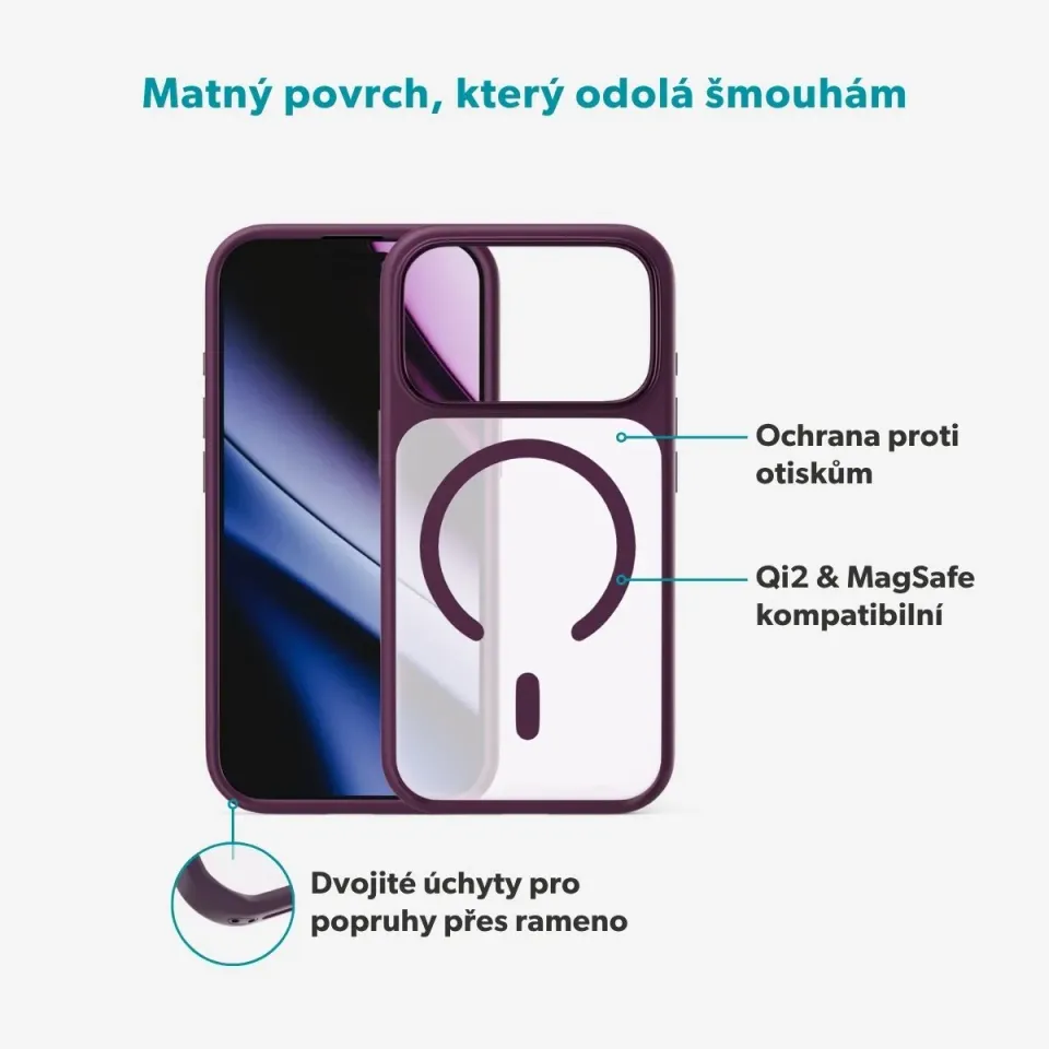 Epico HeroMatte Mag+ Case iPhone 17 Pro/18 Pro fialová