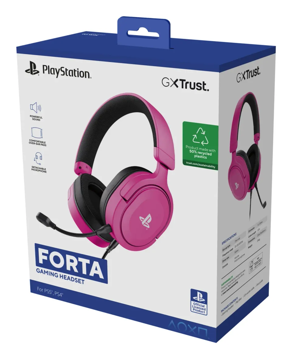TRUST GXT498B FORTA HEADSET PS5 PINK