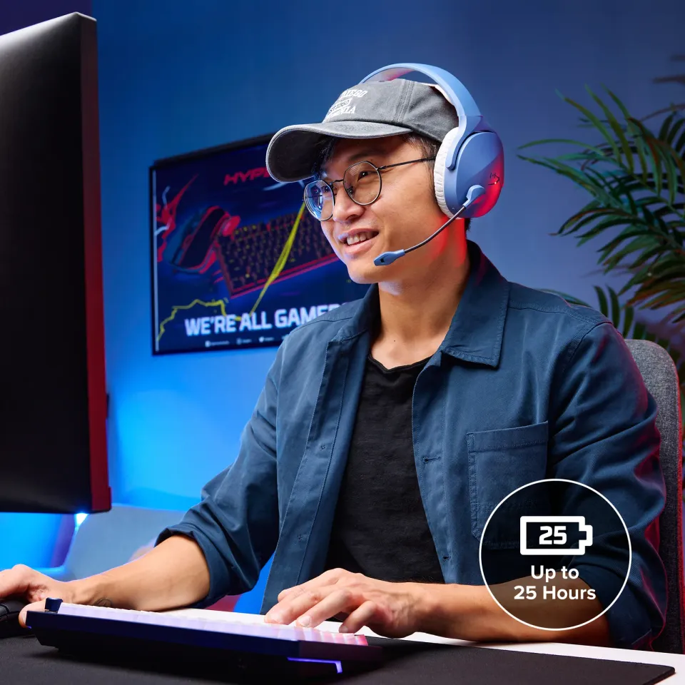 HyperX Cloud Jet Dual Wireless Gaming Headset, modrá
