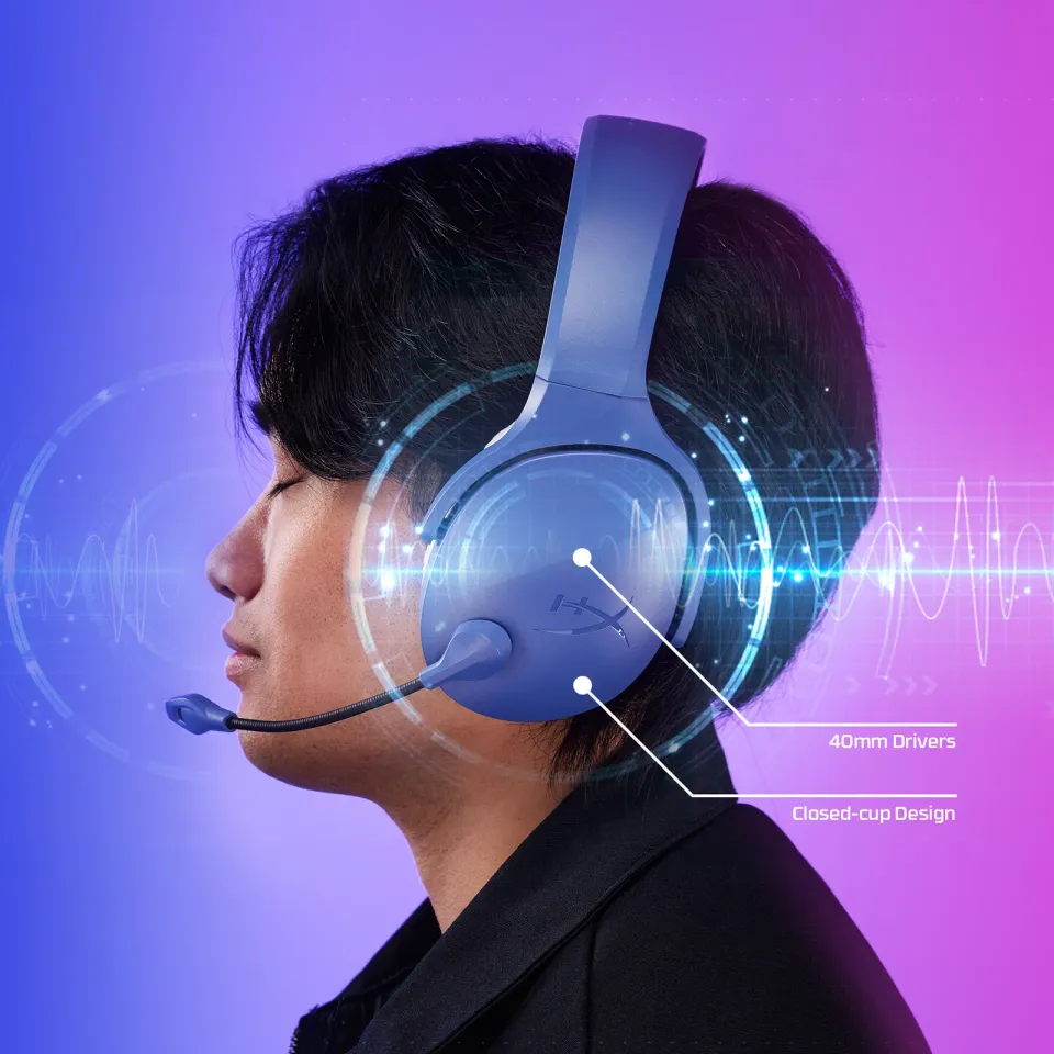 HyperX Cloud Jet Dual Wireless Gaming Headset, modrá